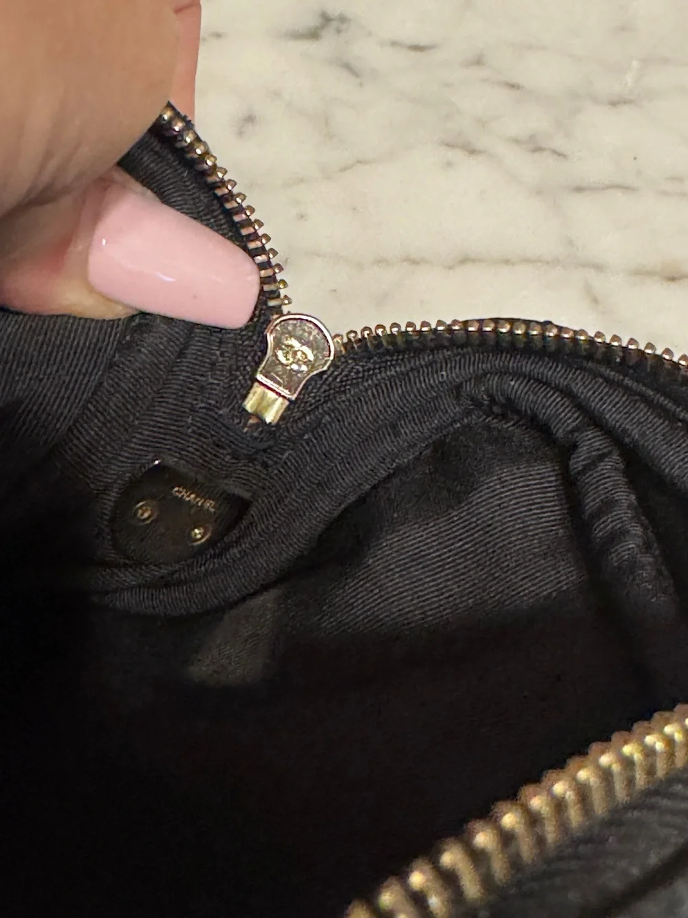 Chanel Mini Coco Tassel Camera Bag Navy Caviar Gold Chain – Like New